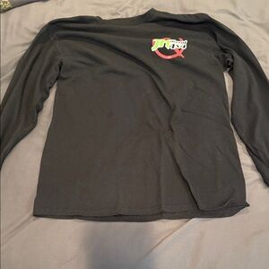 Kids Black Long Sleeve Tee with Logo